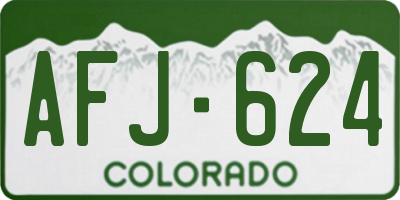 CO license plate AFJ624