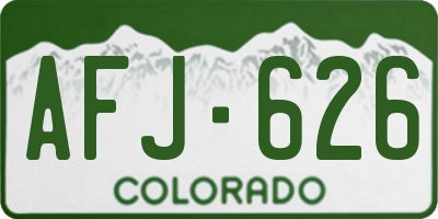 CO license plate AFJ626