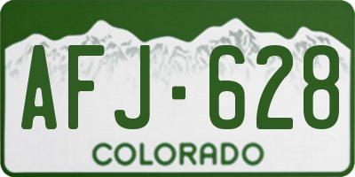 CO license plate AFJ628