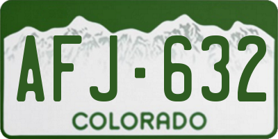 CO license plate AFJ632