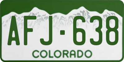 CO license plate AFJ638