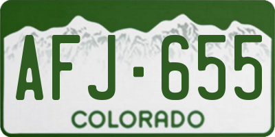 CO license plate AFJ655