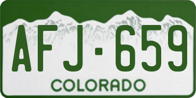 CO license plate AFJ659