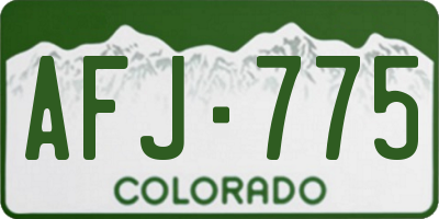 CO license plate AFJ775
