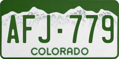 CO license plate AFJ779