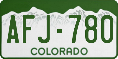 CO license plate AFJ780
