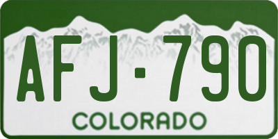 CO license plate AFJ790