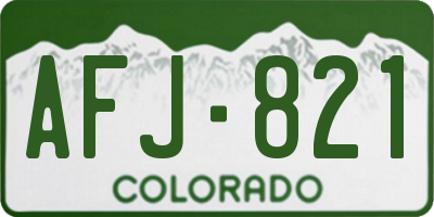 CO license plate AFJ821