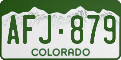 CO license plate AFJ879