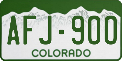 CO license plate AFJ900