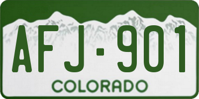 CO license plate AFJ901