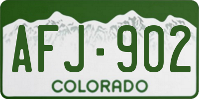CO license plate AFJ902