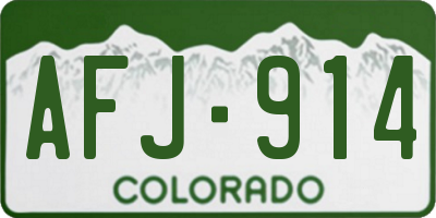 CO license plate AFJ914