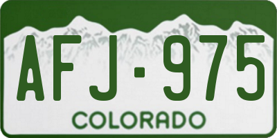 CO license plate AFJ975