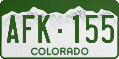 CO license plate AFK155
