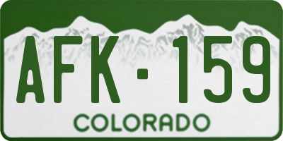 CO license plate AFK159
