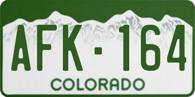 CO license plate AFK164