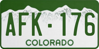 CO license plate AFK176
