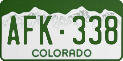 CO license plate AFK338