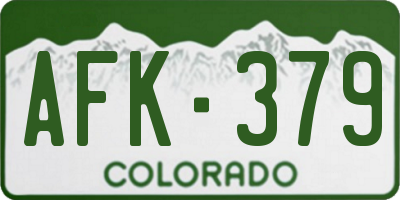 CO license plate AFK379