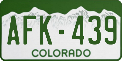 CO license plate AFK439