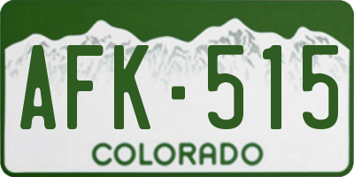 CO license plate AFK515