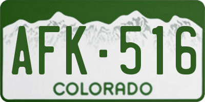 CO license plate AFK516