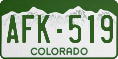 CO license plate AFK519