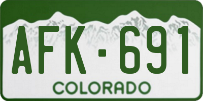 CO license plate AFK691