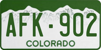 CO license plate AFK902
