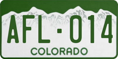 CO license plate AFL014