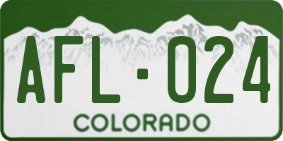 CO license plate AFL024