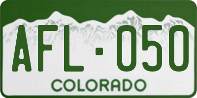 CO license plate AFL050