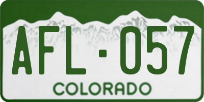 CO license plate AFL057