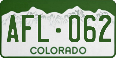 CO license plate AFL062
