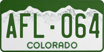 CO license plate AFL064