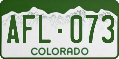 CO license plate AFL073
