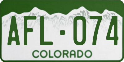CO license plate AFL074