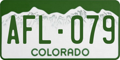 CO license plate AFL079