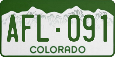 CO license plate AFL091