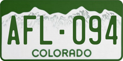 CO license plate AFL094