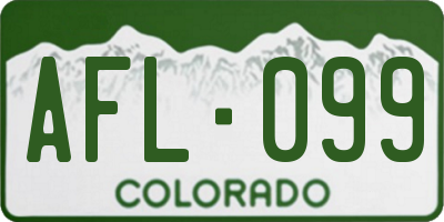 CO license plate AFL099