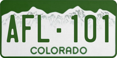 CO license plate AFL101