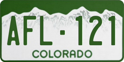 CO license plate AFL121