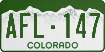 CO license plate AFL147