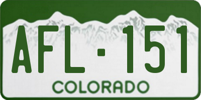 CO license plate AFL151
