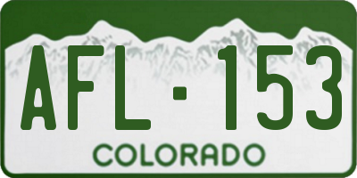 CO license plate AFL153