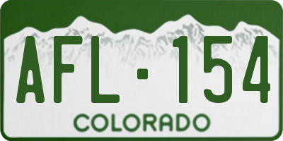 CO license plate AFL154
