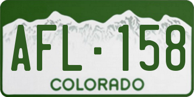 CO license plate AFL158