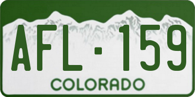 CO license plate AFL159